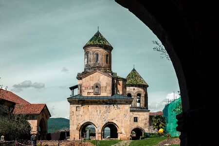 Georgia, Kutaisi - located among the mountains Gelati Monastery, heritage of Caucasian historical landの写真素材