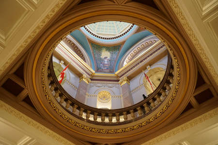 Inside British Columbia Legislative Building in Victoria, British Columbia, Canada for Editorial...