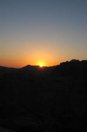 Sunset from the Place of high Sacrifice, Petra, Jordanの写真素材