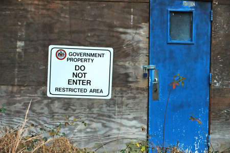 Do Not Enter, Government Propertyの写真素材
