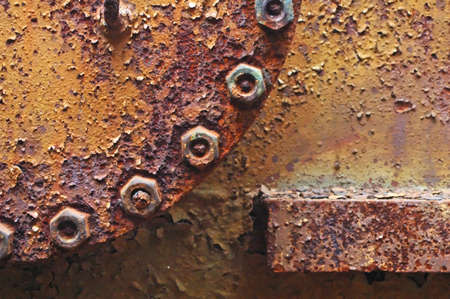 Rusted piping at an abandoned prisonの写真素材