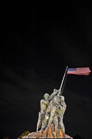 Iwo Jima Memorial at nightの写真素材