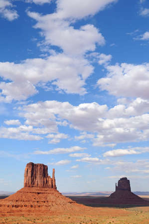 Monument Valley, Indian Reservation, Bordering Arizona and Utahの写真素材