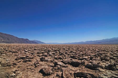The Devil's Golf Course, Death Valley, Californiaの写真素材