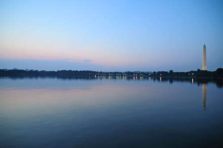 Washington Monument from across the tidal basin, washington, dcの写真素材