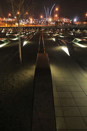 September eleventh Memorial at the Pentagon in Arlington, Virginiaの写真素材