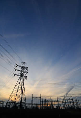 Powerlines at sunset