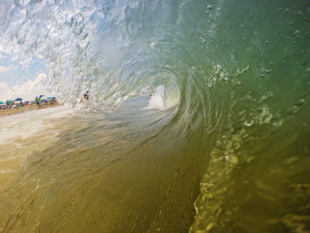 Inside the curl of a wave