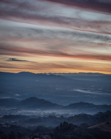 Sunrise over Atenas, Costa Rica