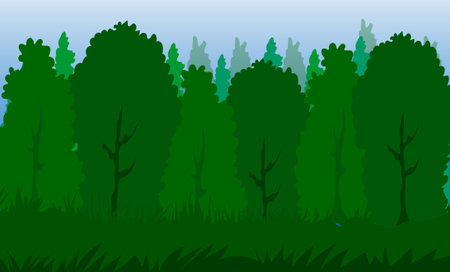 Trees Forest backgroundのイラスト素材