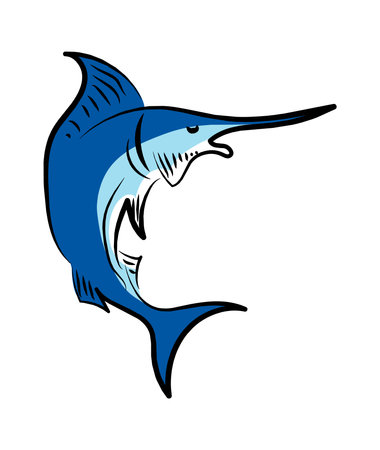 Abstract Marlin Fish Logo stock illustration , vector logoのイラスト素材