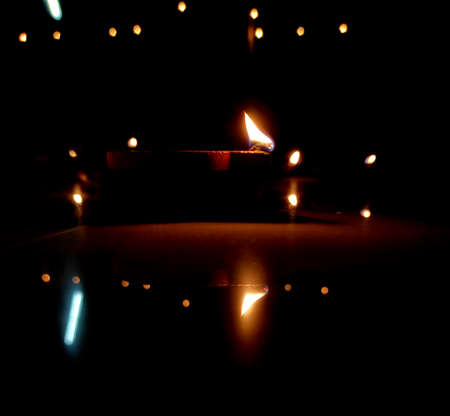 Oil lamp, Lantern Stock Photo on the floor