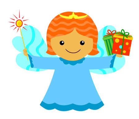 Angel cartoon illustration isolated on white backgroundのイラスト素材