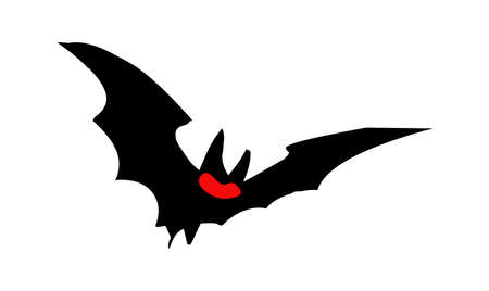 Cartoon bat isolated vector illustration isolated on white backgroundのイラスト素材