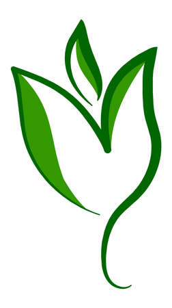 Abstract flower logo Vector illustration isolated in white backgroundのイラスト素材