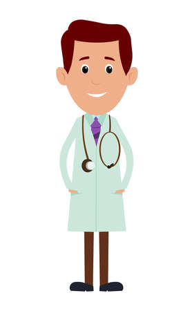 Doctor illustration vector cartoon isolated on white backgroundのイラスト素材