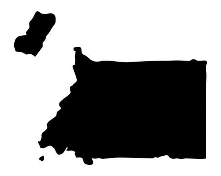 Equatorial Guinea  map silhouette vector Ã¬solated on white backgroundのイラスト素材
