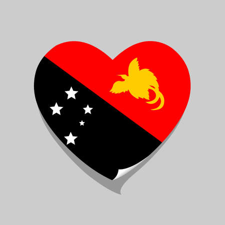 I love Guinea flag heart vector illustrationのイラスト素材