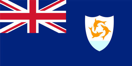 Anguilla flag vector illustrationのイラスト素材