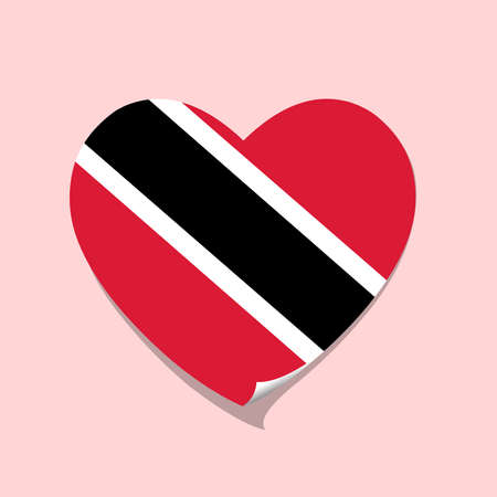 I love Trinidad and Tobago heart vector illustrationのイラスト素材