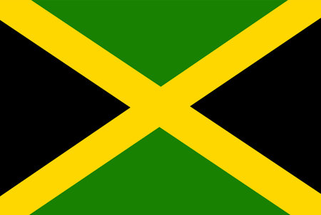 Jamaica flag vector National flag of Jamaicaのイラスト素材