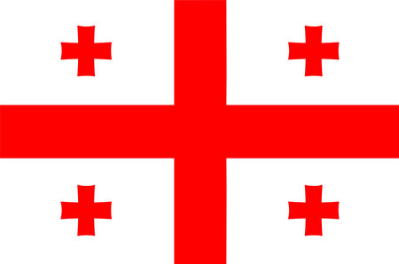 Georgia flag vector. National flag of Georgiaのイラスト素材