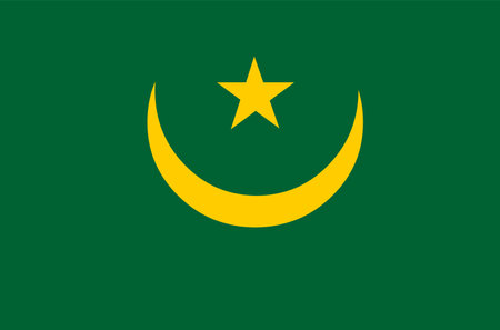 Mauritania flag vector National flag of Mauritaniaのイラスト素材