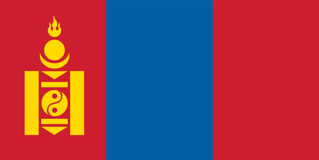 Mongolia flag veector National flag of Mongoliaのイラスト素材