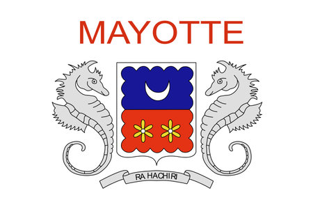 Mayotte flag vector National flag of Mayotteのイラスト素材