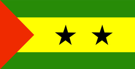 Sao Tome and Principe flag vector national flagのイラスト素材