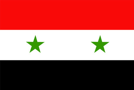 Syria flag vector National flag of Syriaのイラスト素材