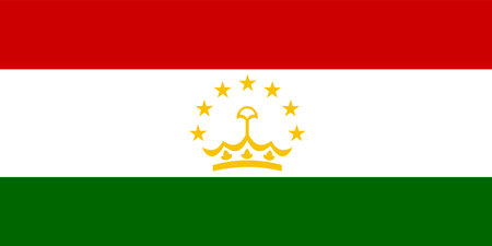 Tajikistan flag vector National flag of Tajikistanのイラスト素材