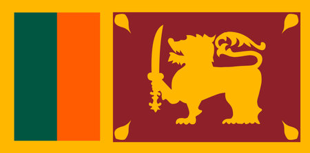 Sri Lanka flag vector national flag of Sri Lankaのイラスト素材