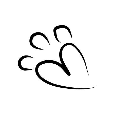 Paw print abstractのイラスト素材