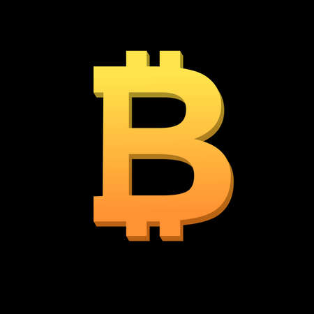 Bitcoin logo golden vector illustrationのイラスト素材