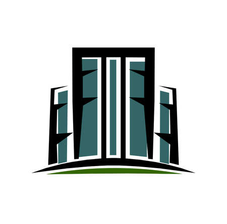 Building logo real estate home construction icon vector isolatedのイラスト素材