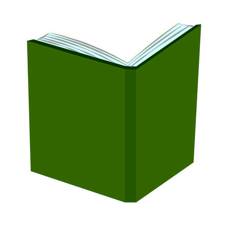 Open book green vector isolated on white backgroundのイラスト素材