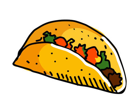 Omlet illustration vector isolated on white backgroundのイラスト素材