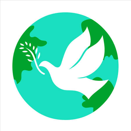 Global peace dove vector illustrationのイラスト素材