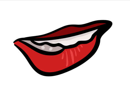 Naughty Lip isolated vector illustrationのイラスト素材