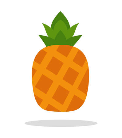 Pineapple icon logo vector illustration isolated on white background, Fresh pineapple illustrationのイラスト素材