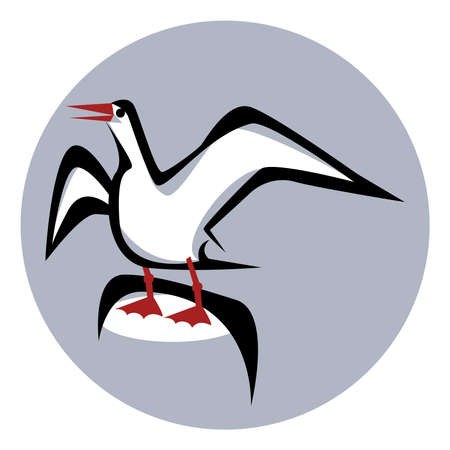 Bird logo icon.のイラスト素材
