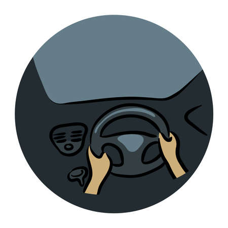 Driving icon logoのイラスト素材