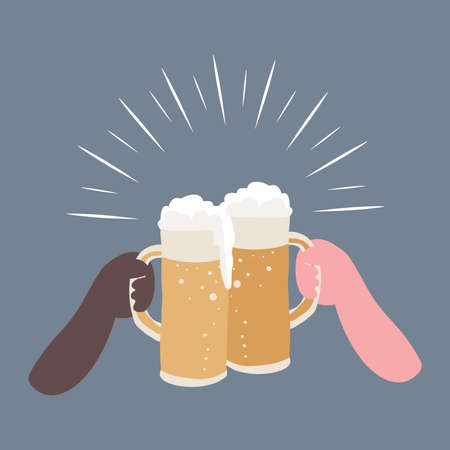 Cheers clip art vector illustration isolated