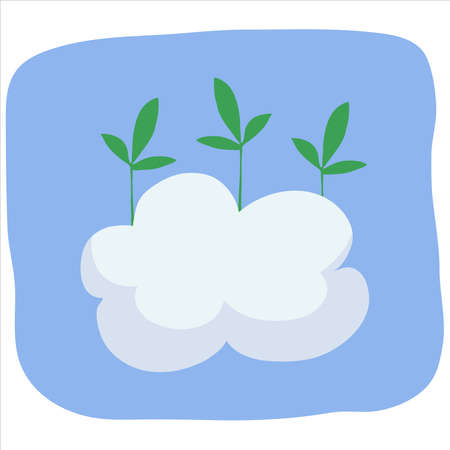 Cloud Farming clip art vector illustrationのイラスト素材