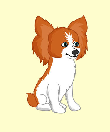 Funny cartoon dog vector illustrationのイラスト素材