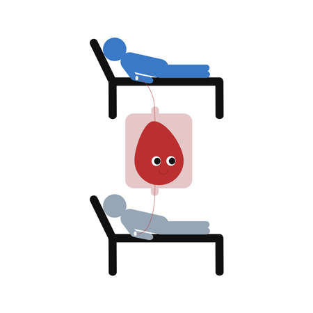 Helping hand. Blood donation concept  Vector illustrationのイラスト素材