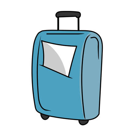 Trolley bag isolated vectoのイラスト素材
