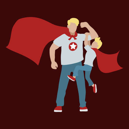 Super dad clip artのイラスト素材