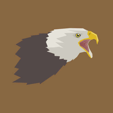 Golden Eagle portrait Illustration.のイラスト素材